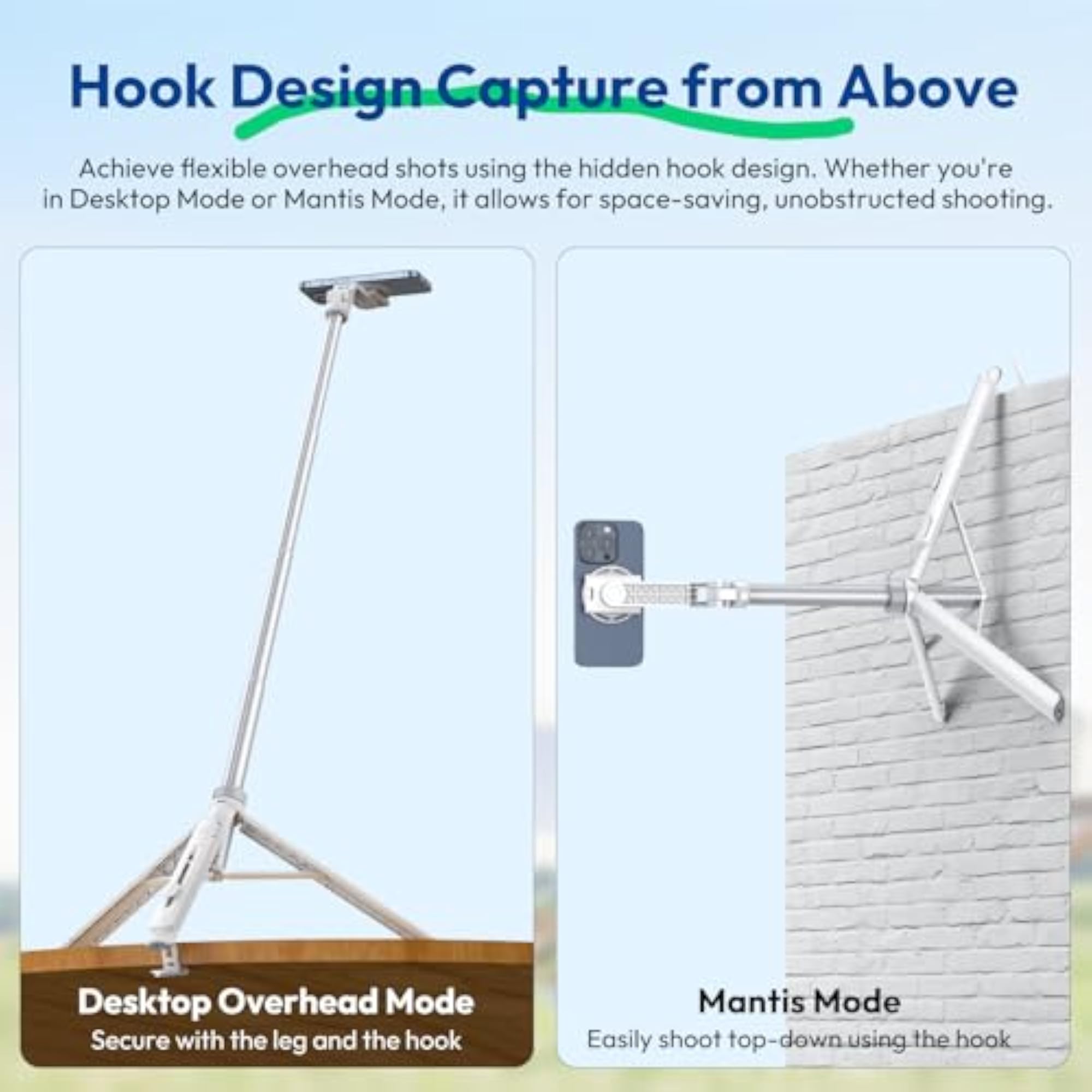 TT88 Magnetic Tripod for Extendable Selfie Stick with Remote